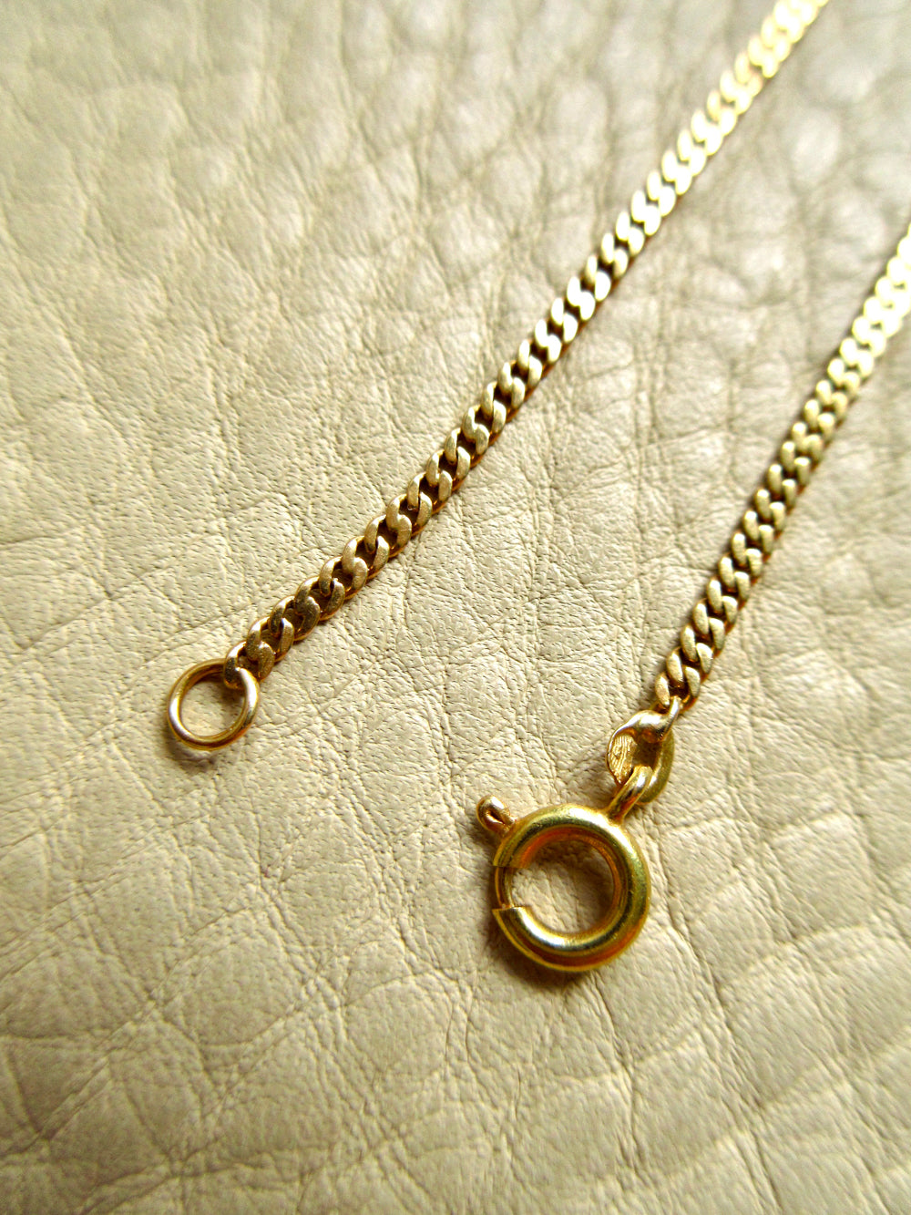 Scandinavian Vintage 18k Gold Pressed Curb Chain – 18.25 Inch Length