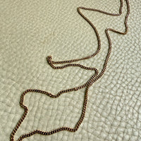 Vintage Swedish 18k Gold Curb Link Necklace – 24.5 Inch Length