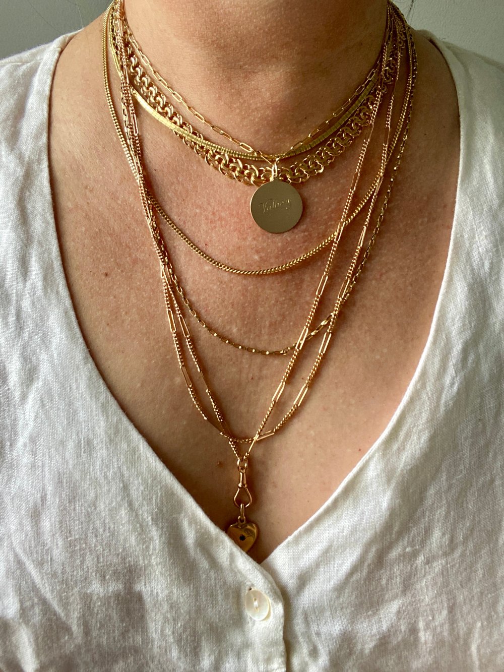 Swedish Antique Longuard Chain as Double Length Necklace in 18k gold - 21 inch length