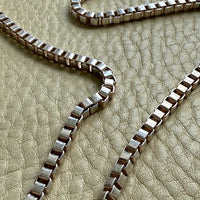 Chunky Vintage Box Chain Necklace in 835 Silver – 23.75 Inch Length