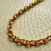 1985 Chunky 4.7mm Vintage Swedish 18k Gold 51g Biker Chain Necklace – 19.5" Length