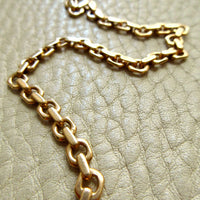 1950 Swedish Vintage Biker Link Bracelet 18k Gold – 8.1 Inch Length
