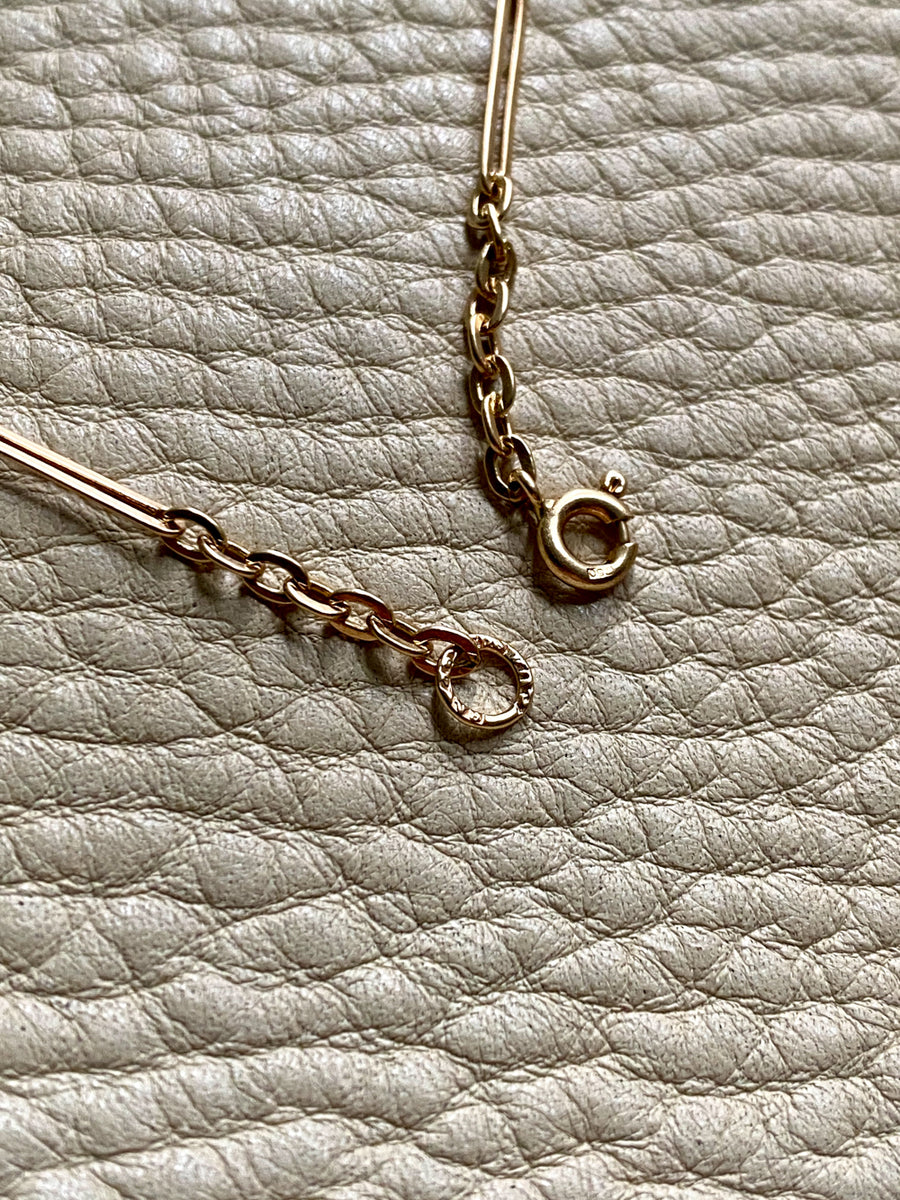 1971 Trombone link necklace in 18k gold - 24.5 inch length - Swedish vintage