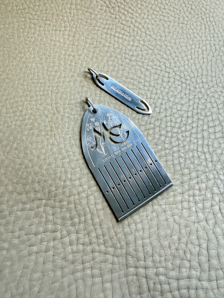Vintage Swedish Sterling Silver Tape Loom Pendant - Signed