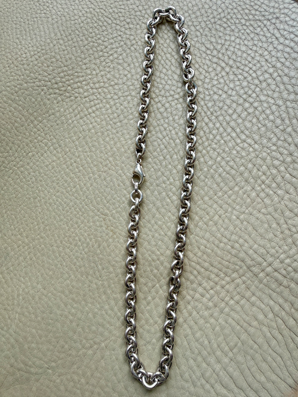 YUM! Chubby Sterling Silver Cable Chain Necklace - 19.8 inch length