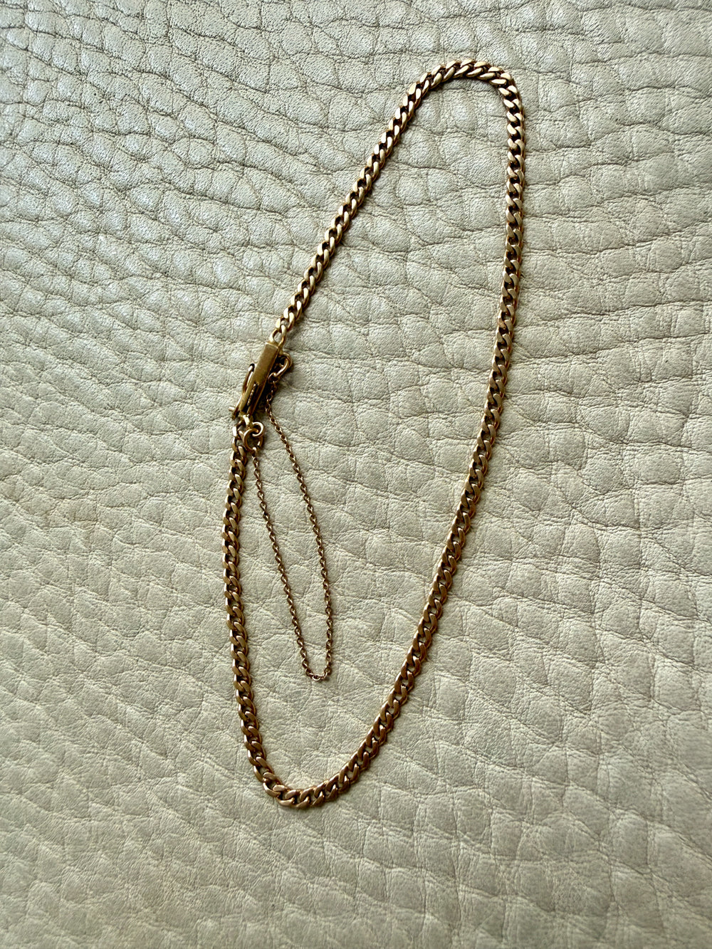 Silky Slender Vintage Swedish 18k Gold Curb Link Bracelet – 7.5 Inch Length