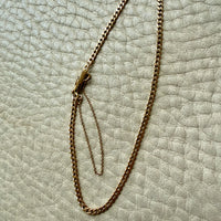 Silky Slender Vintage Swedish 18k Gold Curb Link Bracelet – 7.5 Inch Length