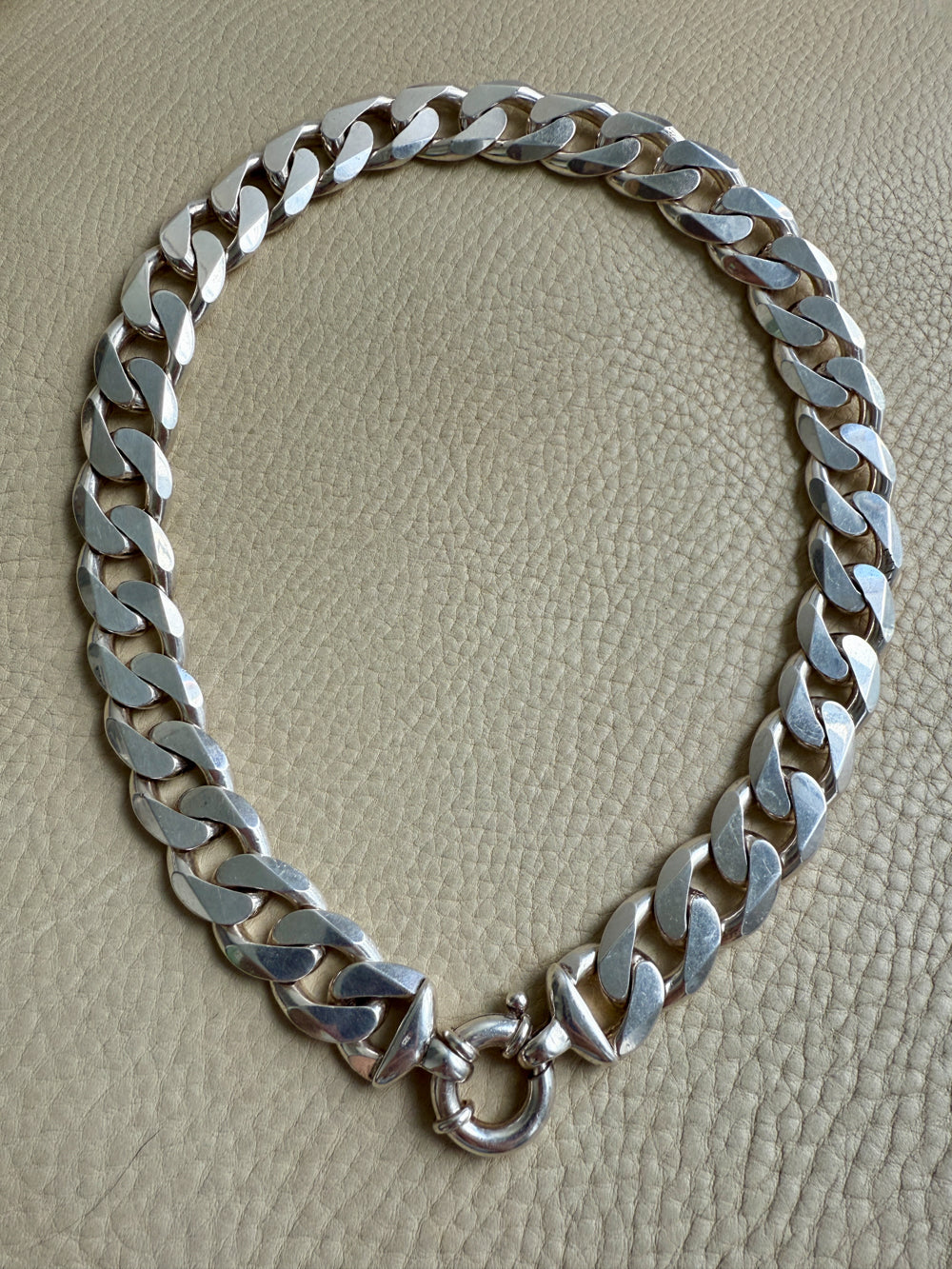 CHUNKY!! Sterling Silver Curb Chain Necklace - 20 inch length