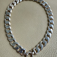 CHUNKY!! Sterling Silver Curb Chain Necklace - 20 inch length