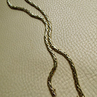 Vintage 14k Gold Smooth Braided Half Round Necklace - 18.5 inch