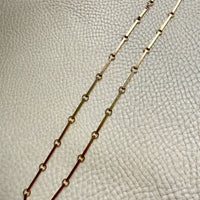 1979 Signed Swedish Vintage Bar Link Necklace 18k Gold, 29 gram – 20.5 Inch Length