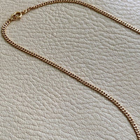 18k gold graduated curb link necklace, vintage from Sweden 1950s