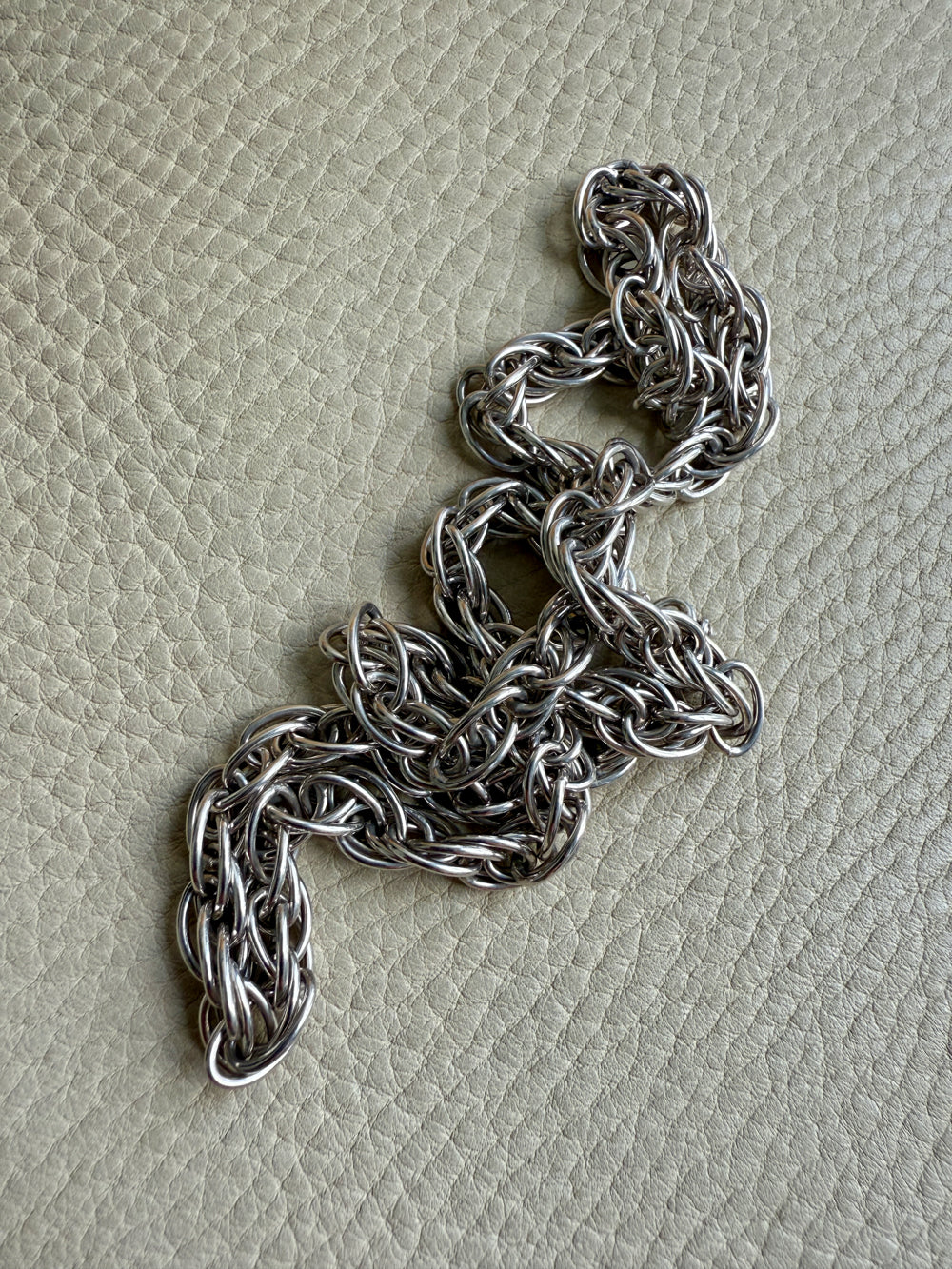 1976 Birmingham Sterling Silver Spiral Link Necklace - 19.75 inch length