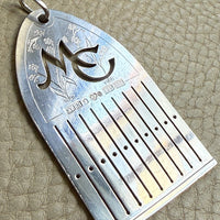 Vintage Swedish Sterling Silver Tape Loom Pendant - Signed