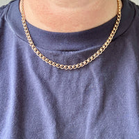 Vintage Swedish 18k Gold Spiral Link Chain Necklace – 17.25 Inch Length