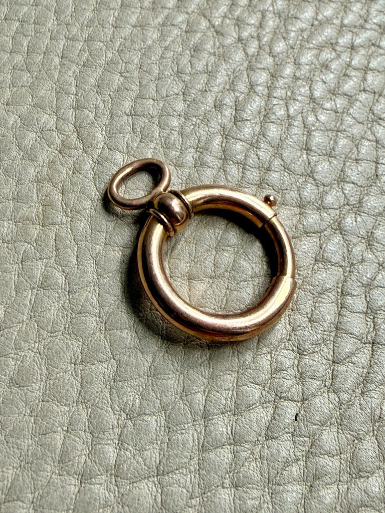 14k Gold Antique English Large Bolt Clasp - Excellent for your Pendants/Charms