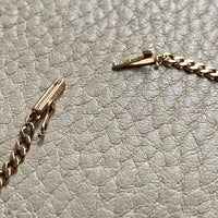 Vintage 18k gold skinny curb bracelet - 8 inch length