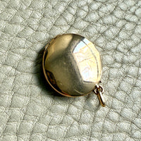 Vintage Hand Engraved Circular Locket Pendant in 18k Gold