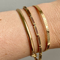 Extraordinary! Antique 18k gold slotted link bracelet - 7 inch length