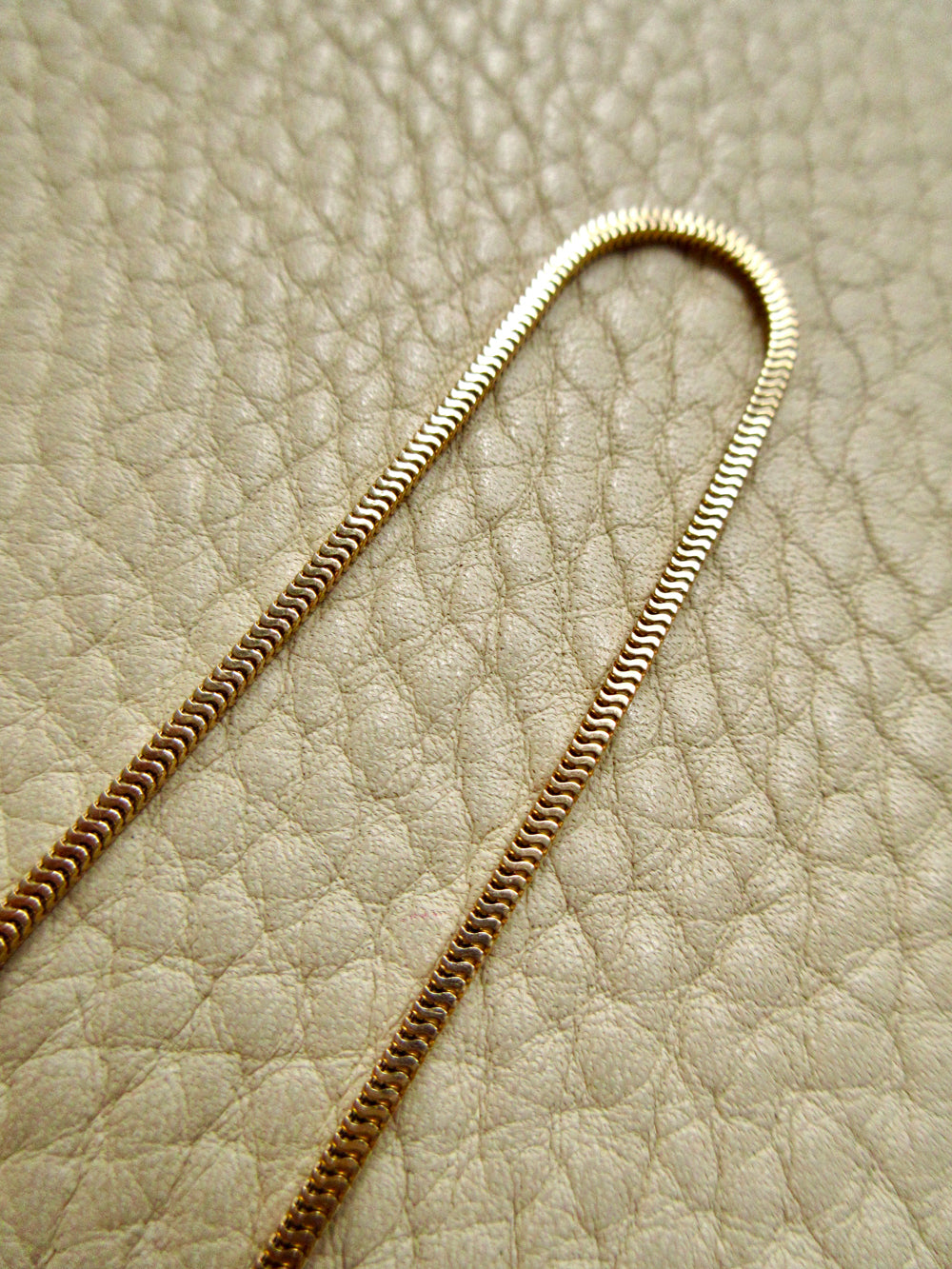 Vintage Snake Chain Necklace 14k Gold – 18.5 Inch Length