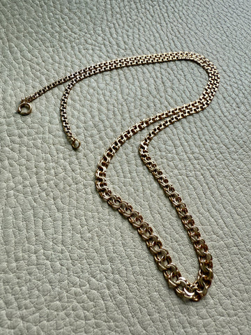 Vintage Double-link necklace - Solid 18k gold - Göteborg, Sweden - 19 inch length