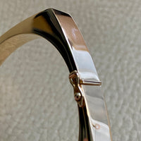 Incredible!! Danish 14k gold geometric hinged bangle - Midcentury era - by Bernhard Hertz