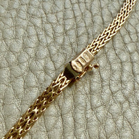 1944-1968 UnoAErre Italian Woven Flat Lay Necklace in 18k Gold - 16.75 inch length