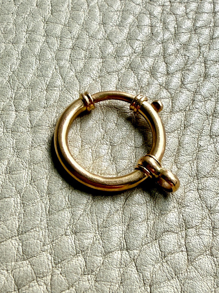 Antique Oversized Watch Chain Bolt Clasp in 18k Gold