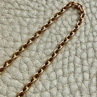 Antique Swedish 18k Gold Oval Link Watch Chain Necklace – 17.25 Inch Length