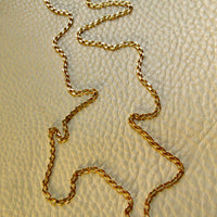 Vintage Italian Open Curb Link Chain 18k Gold – 26.5 Inch Length