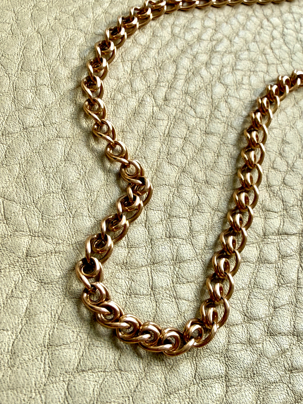 Vintage Swedish 18k Gold Spiral Link Chain Necklace – 17.25 Inch Length
