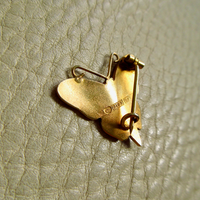 1951 Gilt Silver White Enamel Butterfly Brooch by Tillander - 0.9 inch width