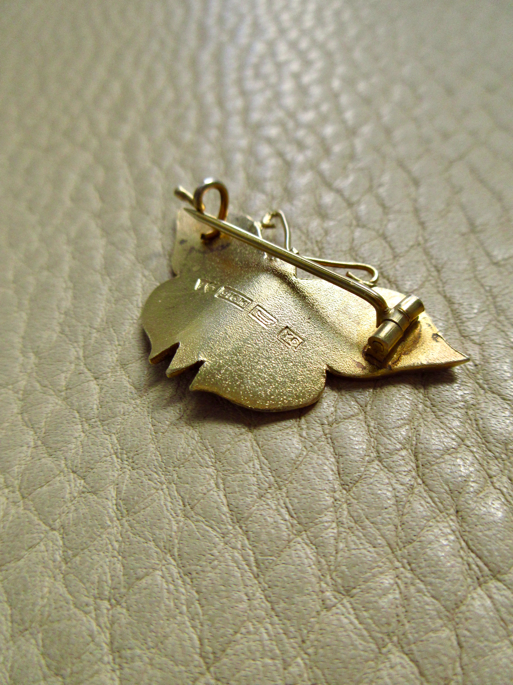 1952 Gilt Silver Light Blue and Purple Enamel Butterfly Brooch by Tillander - 1.3 inch width