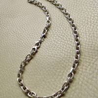 Vintage Sterling Silver Chunky Biker Link Chain Necklace – 20 Inch Length