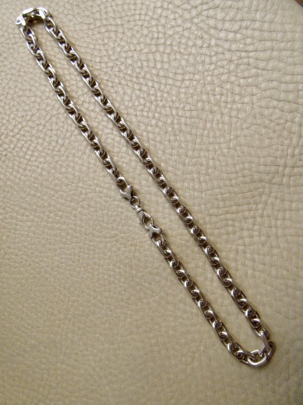 Vintage Sterling Silver Chunky Biker Link Chain Necklace – 20 Inch Length