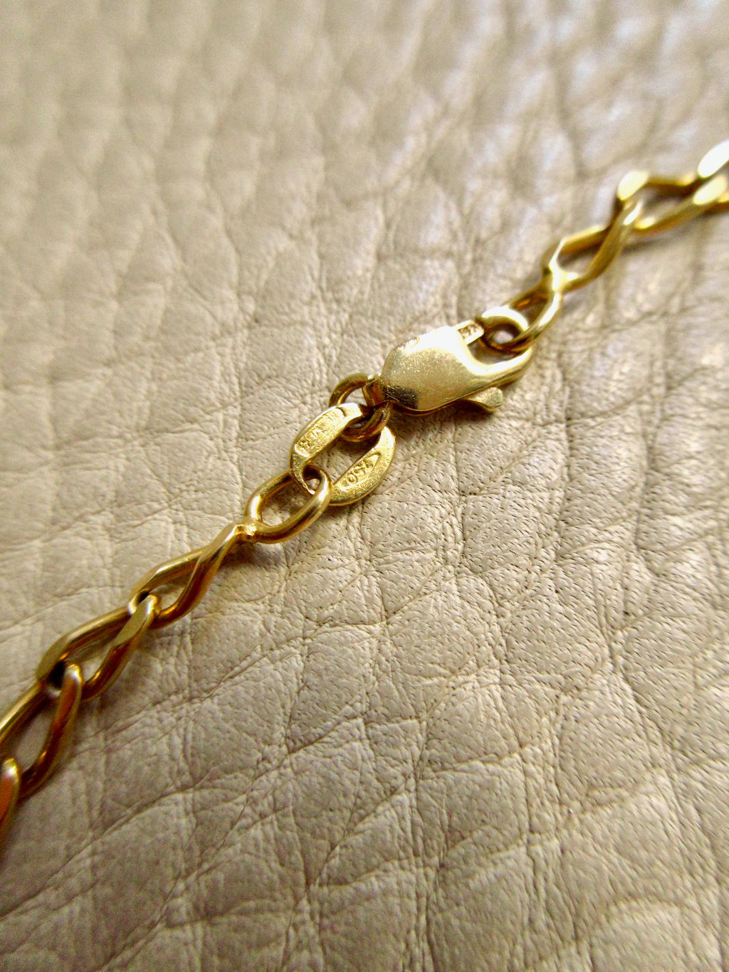 Vintage Italian Open Curb Link Chain 18k Gold – 26.5 Inch Length