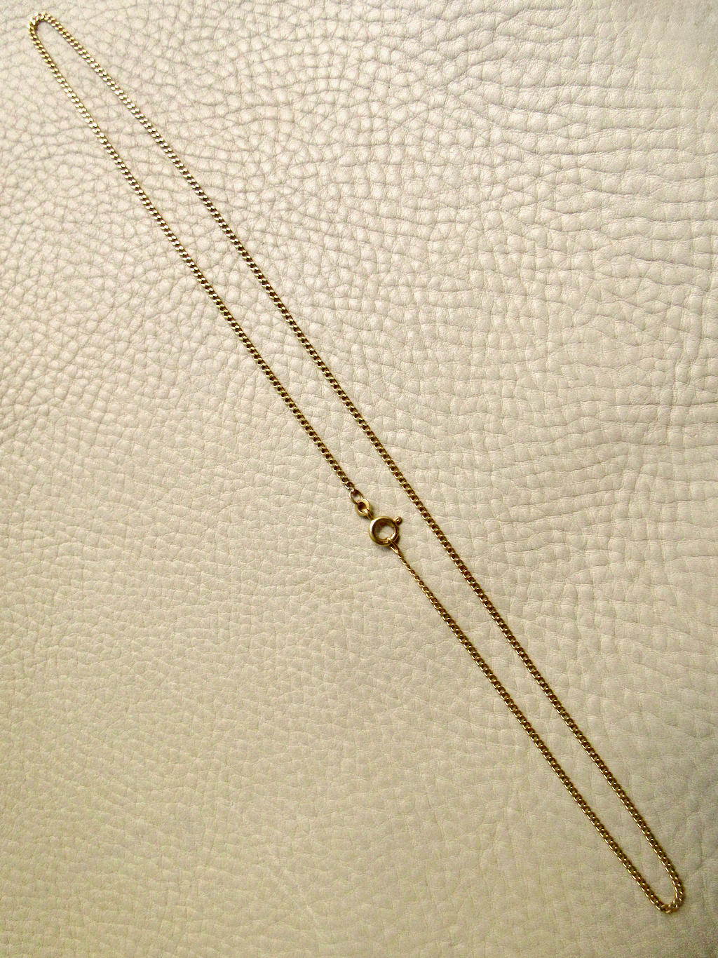 Vintage Italian 18k Yellow Gold Curb Link Chain Necklace – 23.4 Inch Length