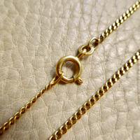 Vintage Italian 18k Yellow Gold Curb Link Chain Necklace – 23.4 Inch Length