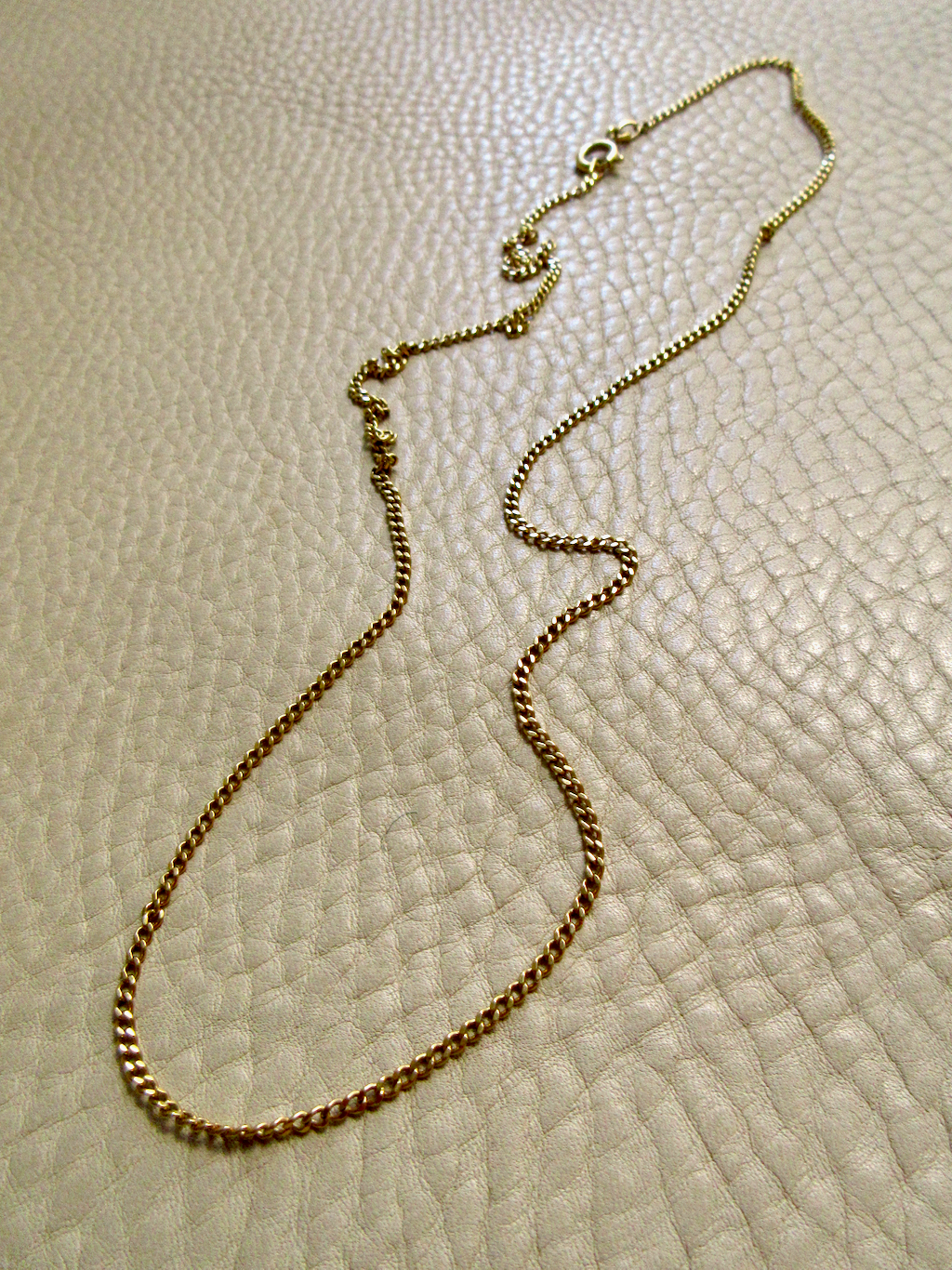 Vintage Italian 18k Yellow Gold Curb Link Chain Necklace – 23.4 Inch Length