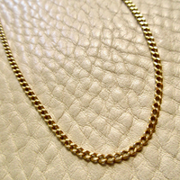 Vintage Italian 18k Yellow Gold Curb Link Chain Necklace – 23.4 Inch Length