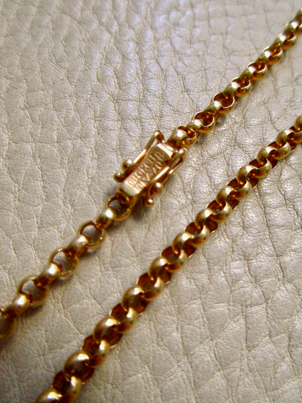 1986 - Vintage 18k Gold Long Length Rolo Link Necklace -  34.7 inch length