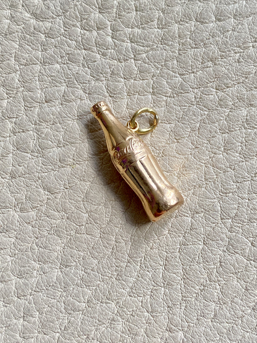 18k gold Swedish vintage charm or pendant - Coca-Cola Bottle