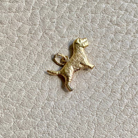 18k gold Swedish vintage charm or pendant - Terrier dog