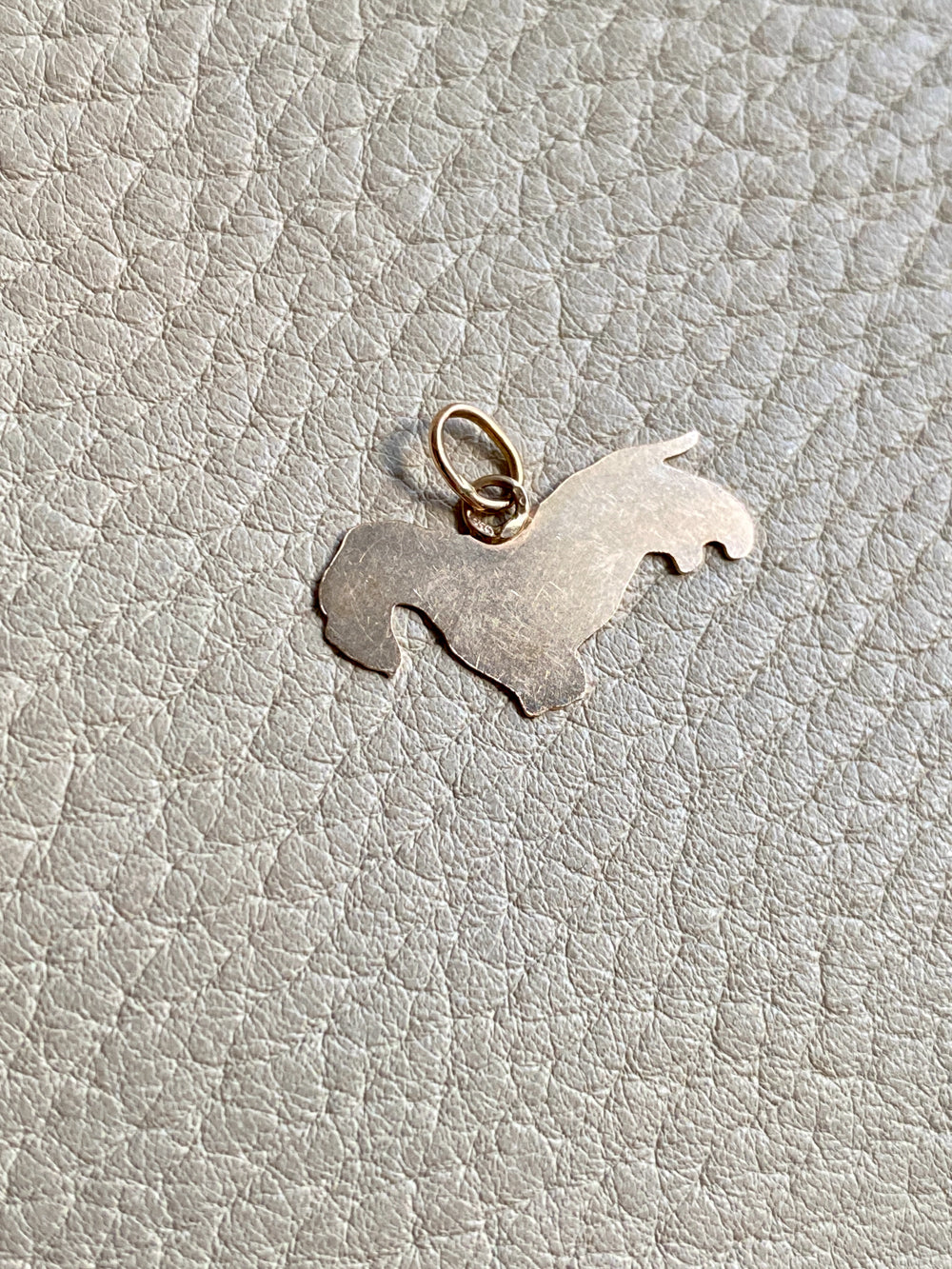 14k gold vintage charm or pendant - Schnauzer