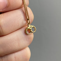18k gold Swedish vintage charm or pendant - Pretzel - made 1923-1965