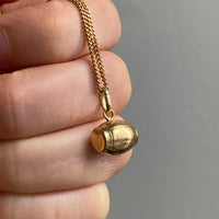 18k gold vintage charm or pendant - Barrel