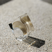Vintage Siv Lagerström Smoky Acrylic Ring – Size 7.5