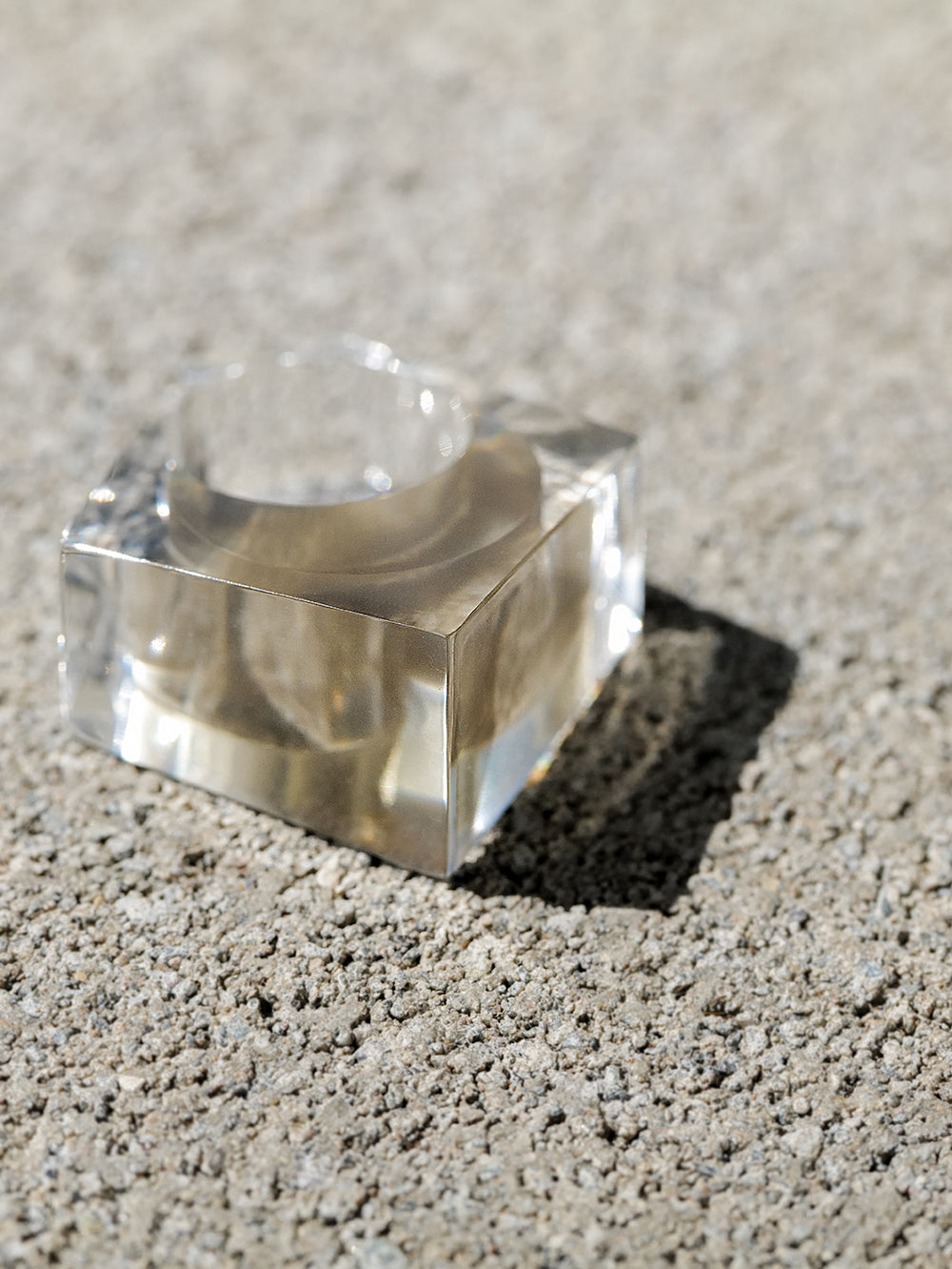 Vintage Siv Lagerström Smoky Acrylic Ring – Size 7.5
