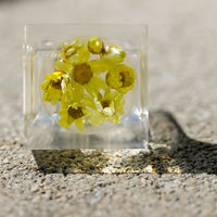 Vintage Siv Lagerström Floral Inclusion Acrylic Ring – Size 5.5