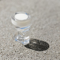 Vintage Siv Lagerström White Optical Acrylic Ring – Size 7.75